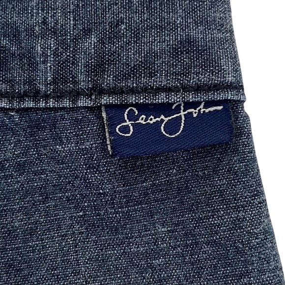 Sean John Mens Jean Shorts Size 40 Blue Wash Denim Loose Fit Wide Leg Streetwear - Picture 6 of 8